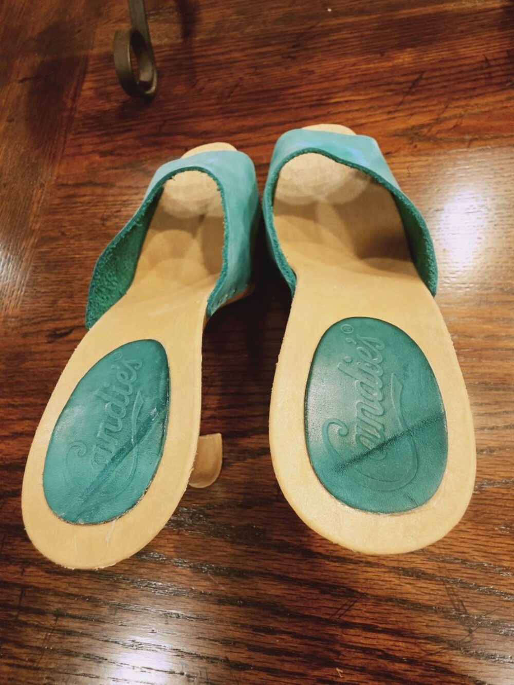 Vintage Y2K Candie’s Original Slides Teal Suede Mules Size 9 Barbiecore - Picture 5 of 15